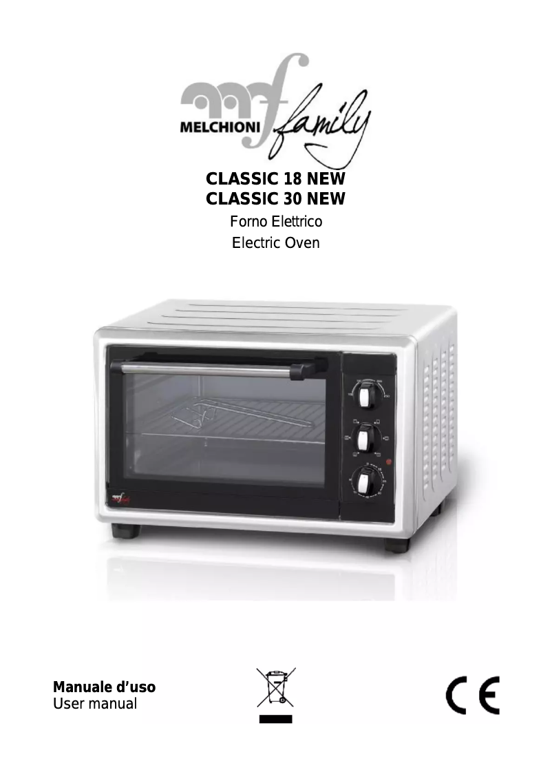 Page 1 de la notice Manuel utilisateur Melchioni Classic New 18