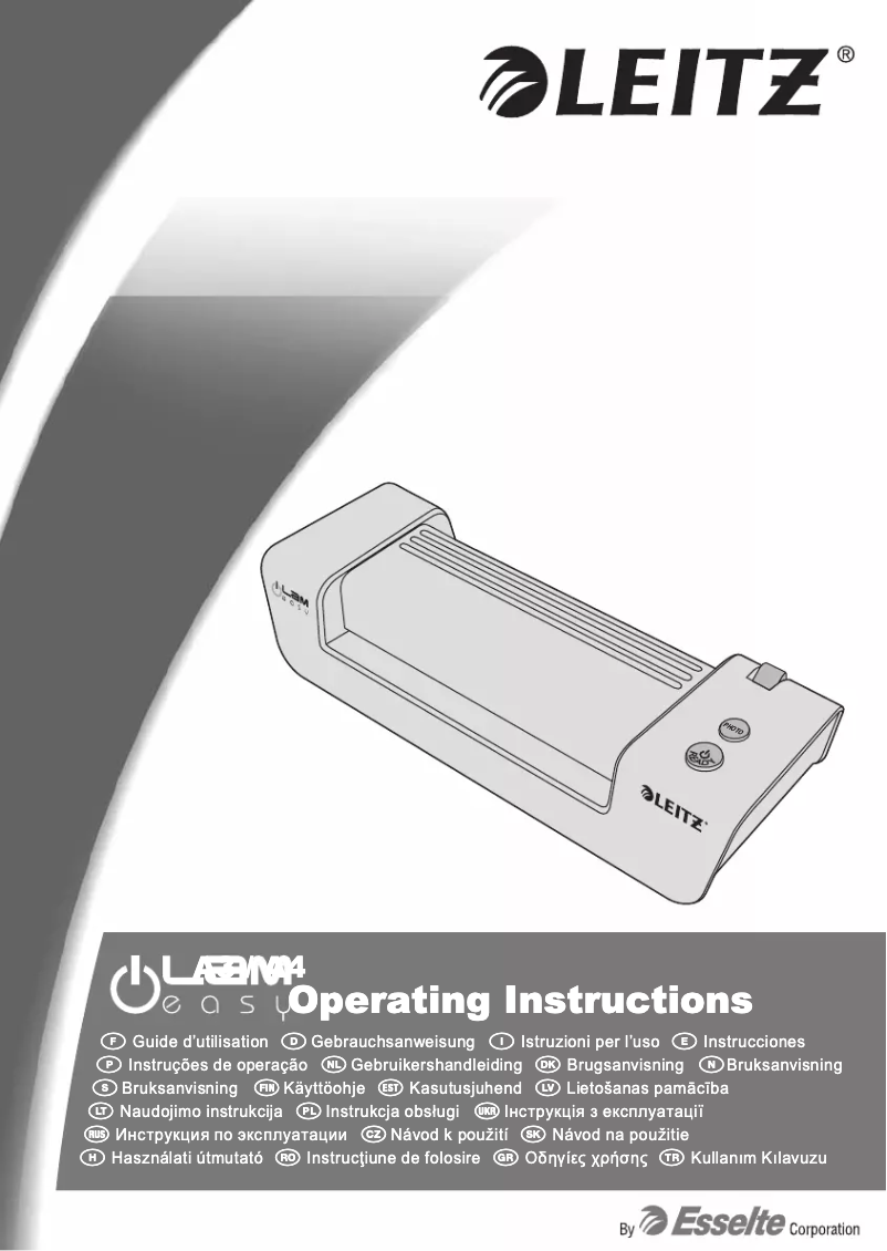 Page n°1 - Manuel utilisateur Leitz ILAM Easy A4