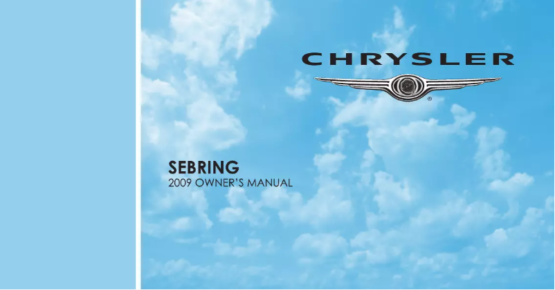 Page 1 de la notice Manuel utilisateur Chrysler Sebring Sedan (2009)