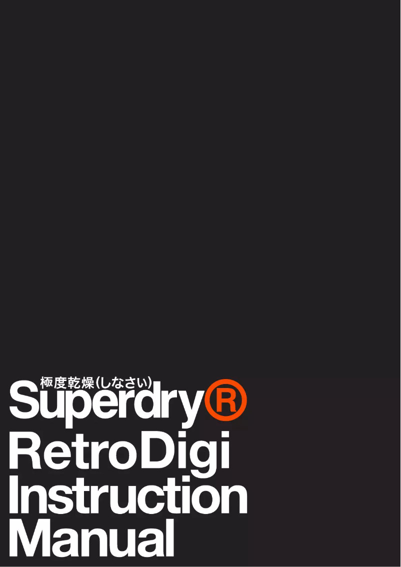 Page n°1 - Manuel utilisateur Superdry Retro Digi SYG201B