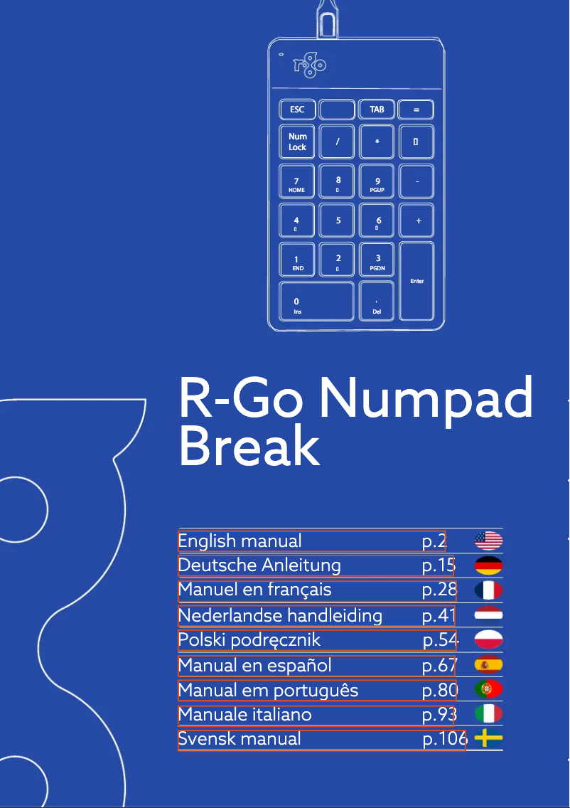 Page n°1 - Manuel utilisateur R-Go Tools Numpad Break