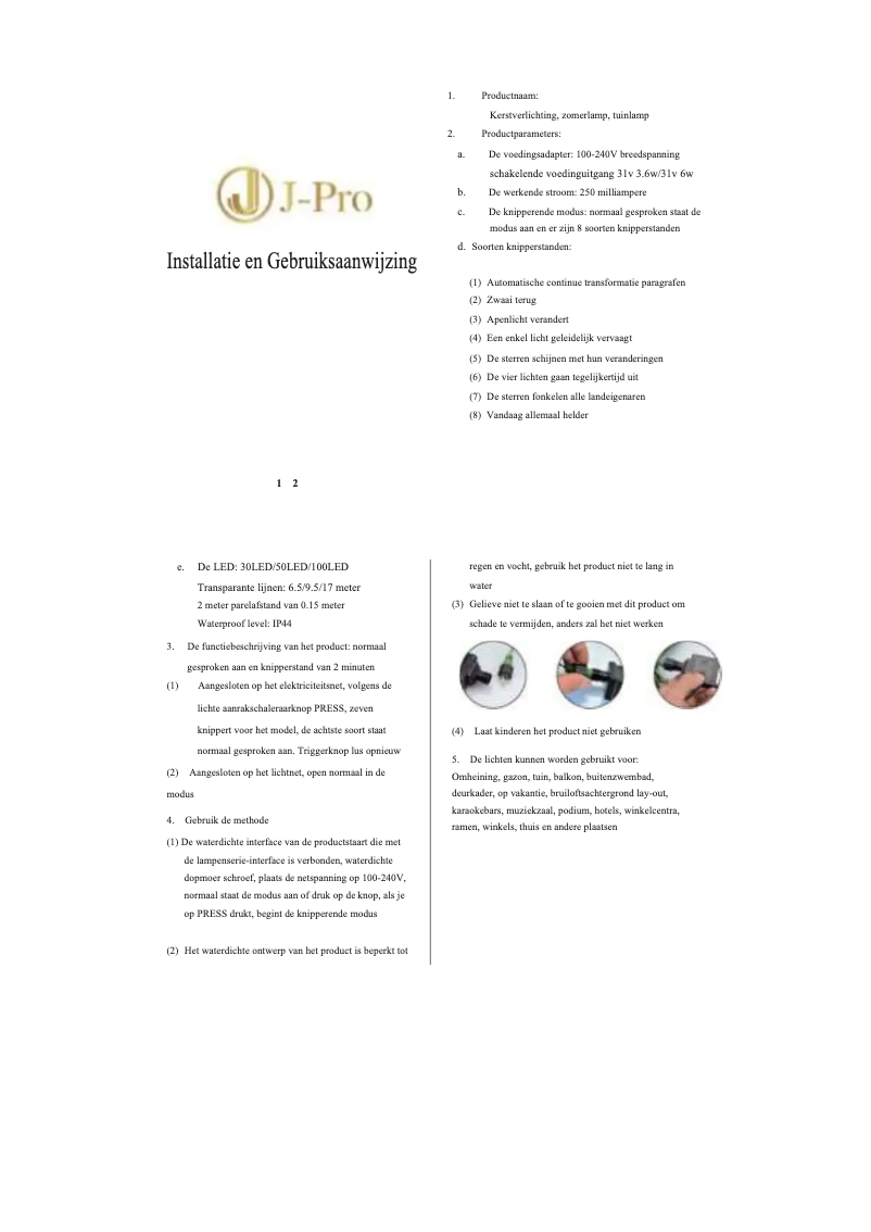 Page n°1 - Manuel utilisateur J-Pro Magnum 10