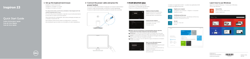 Page 1 de la notice Guide d'installation Dell Inspiron 2350