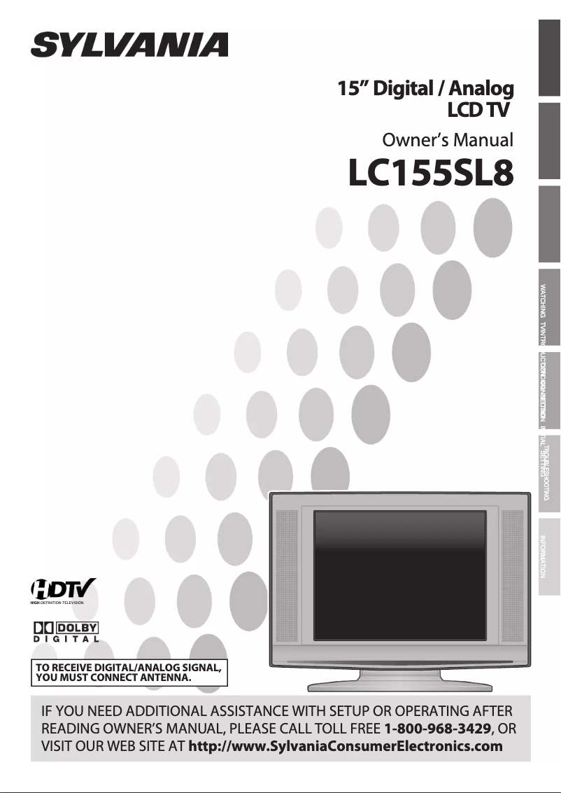 Image de la première page du manuel de l'appareil LC155SL8