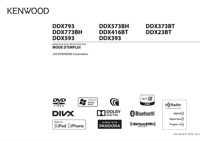Página 1 del manual Manual de usuario Kenwood DDX373BT