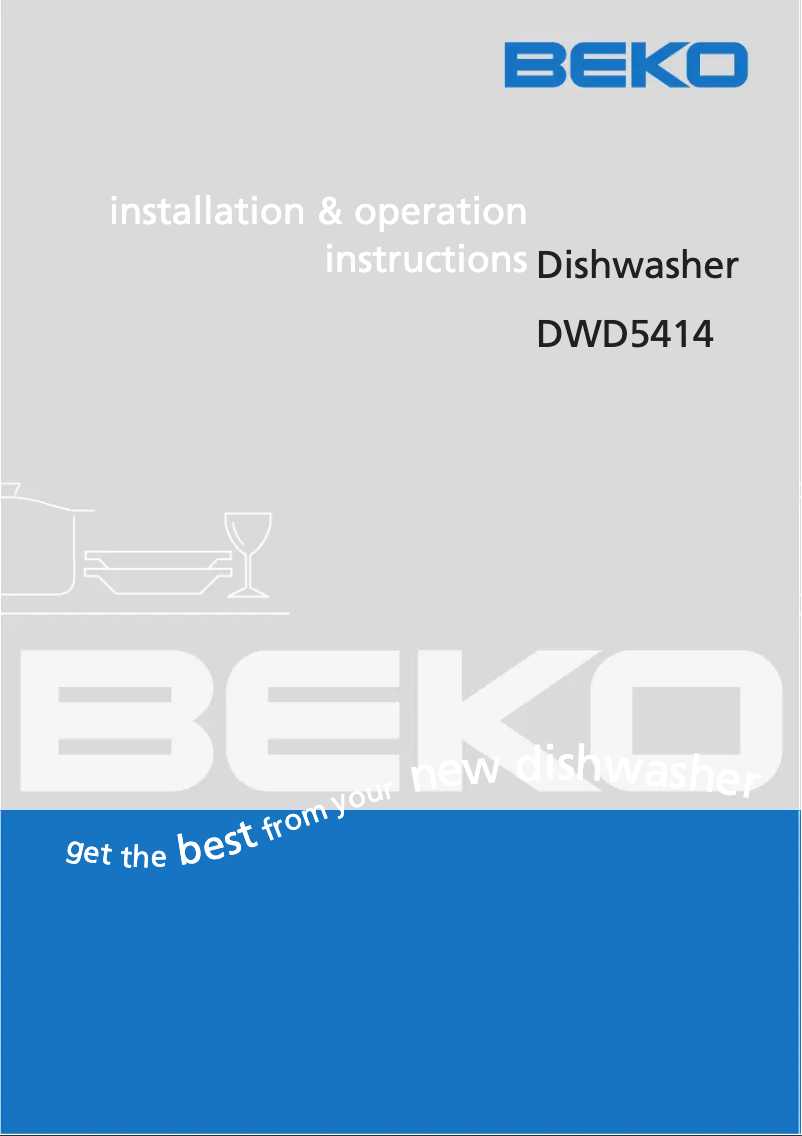 Page n°1 - Manuel utilisateur Beko DWD5414