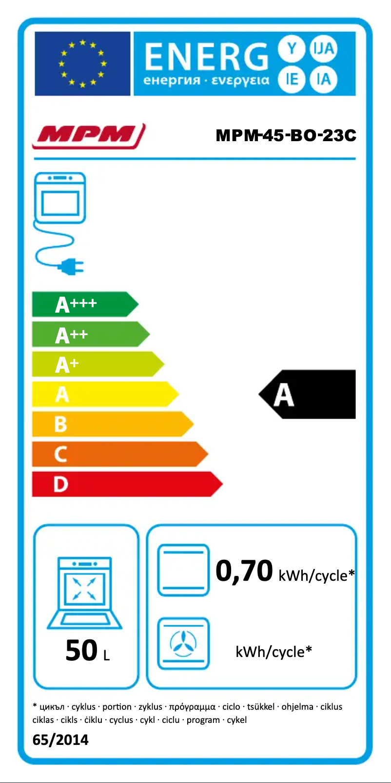 Page n°1 - Manuel utilisateur MPM MPM-45-BO-23C