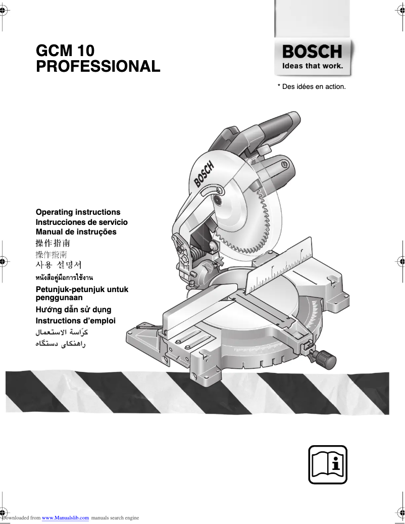 Page n°1 - Manuel utilisateur Bosch GCM 10 SD Professional
