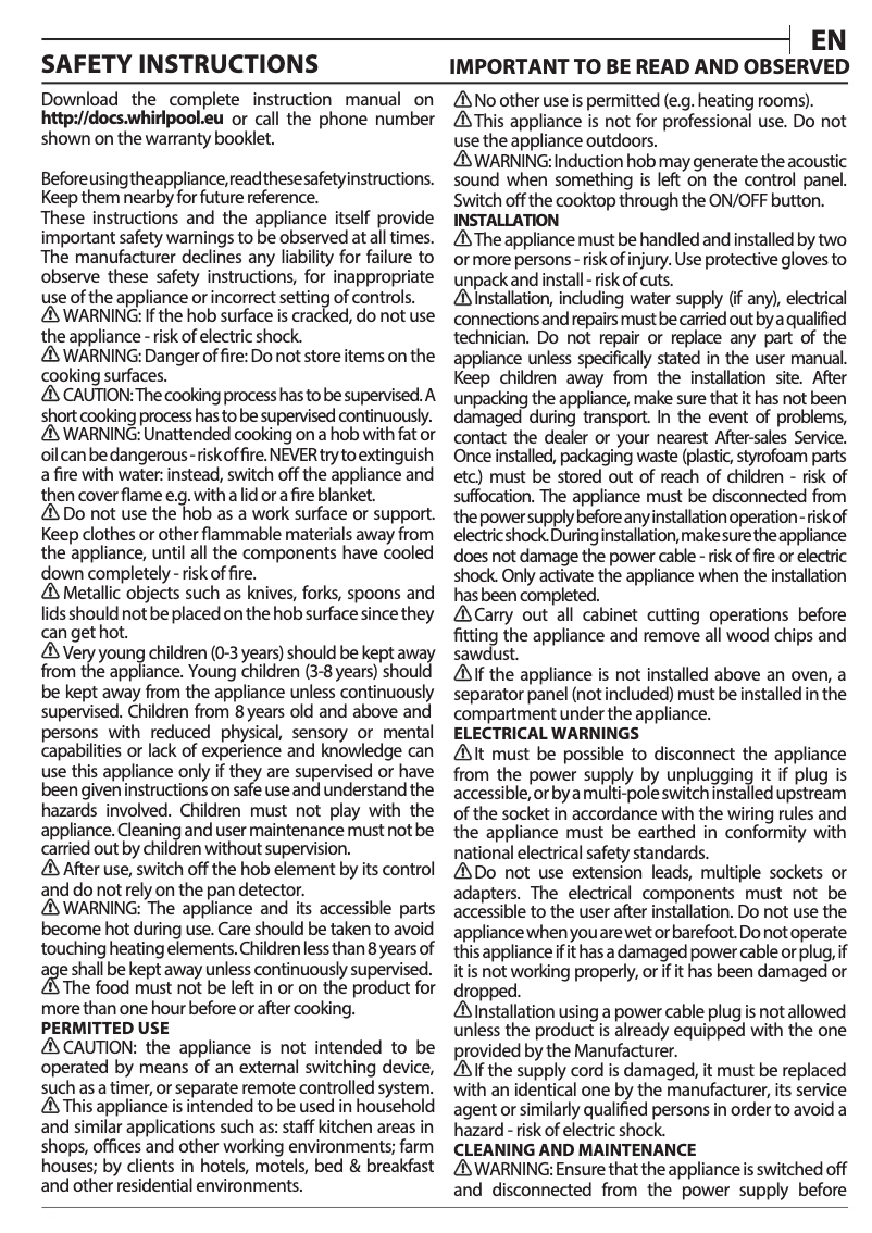 Image de la première page du manuel de l'appareil WF S9860 CPNE