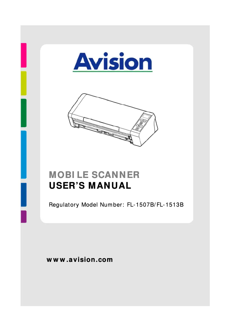 Page 1 de la notice Manuel utilisateur Avision AD215L