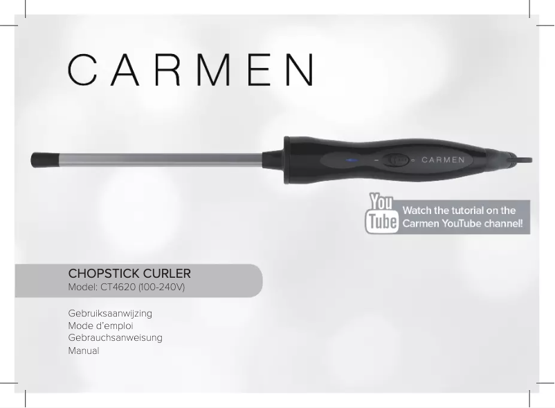 Imagen de la primera página del manual del dispositivo Chopstick Curler