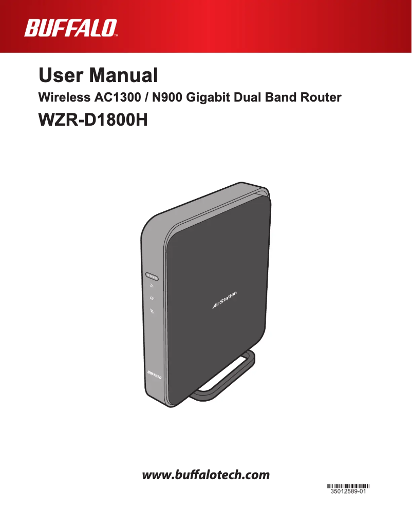 Page 1 de la notice Manuel utilisateur Buffalo WZR-D1800H