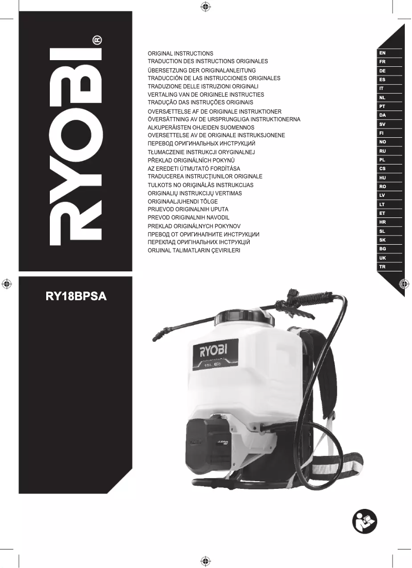 Page n°1 - Manuel utilisateur RYOBI One+ RY18BPSA