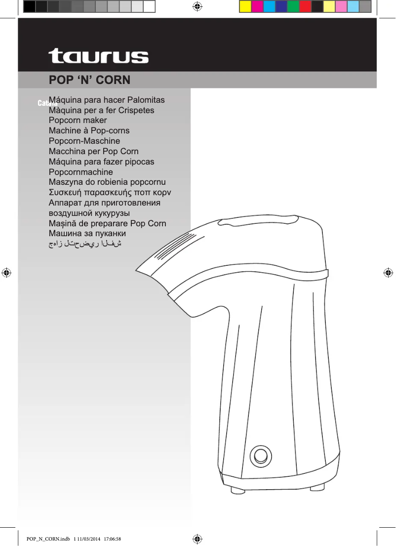 Page 1 de la notice Manuel utilisateur Taurus Pop 'n Corn