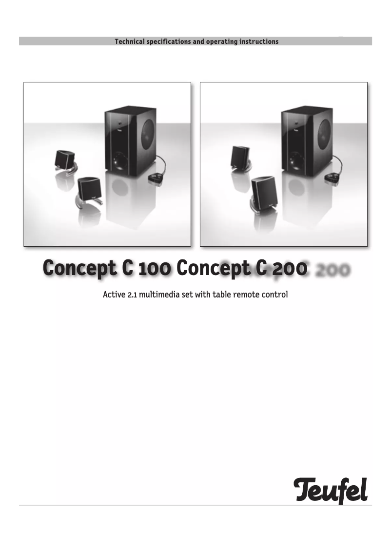 Image de la première page du manuel de l'appareil Concept C 200 USB