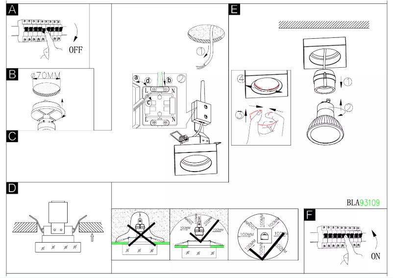 Page 1 de la notice Manuel utilisateur Eglo Tortoli