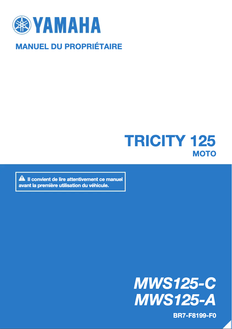 Image de la première page du manuel de l'appareil Tricity (2017)