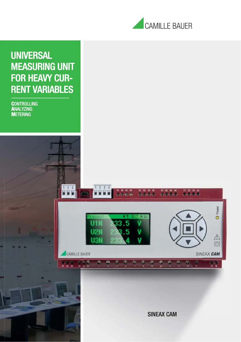 Image de la première page du manuel de l'appareil Sineax CAM