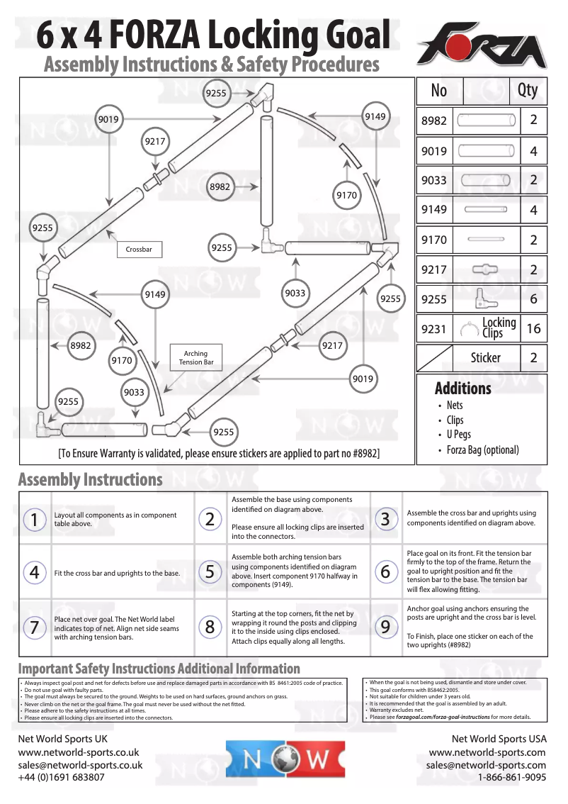 Page n°1 - Manuel utilisateur Forza 6x4 Locking