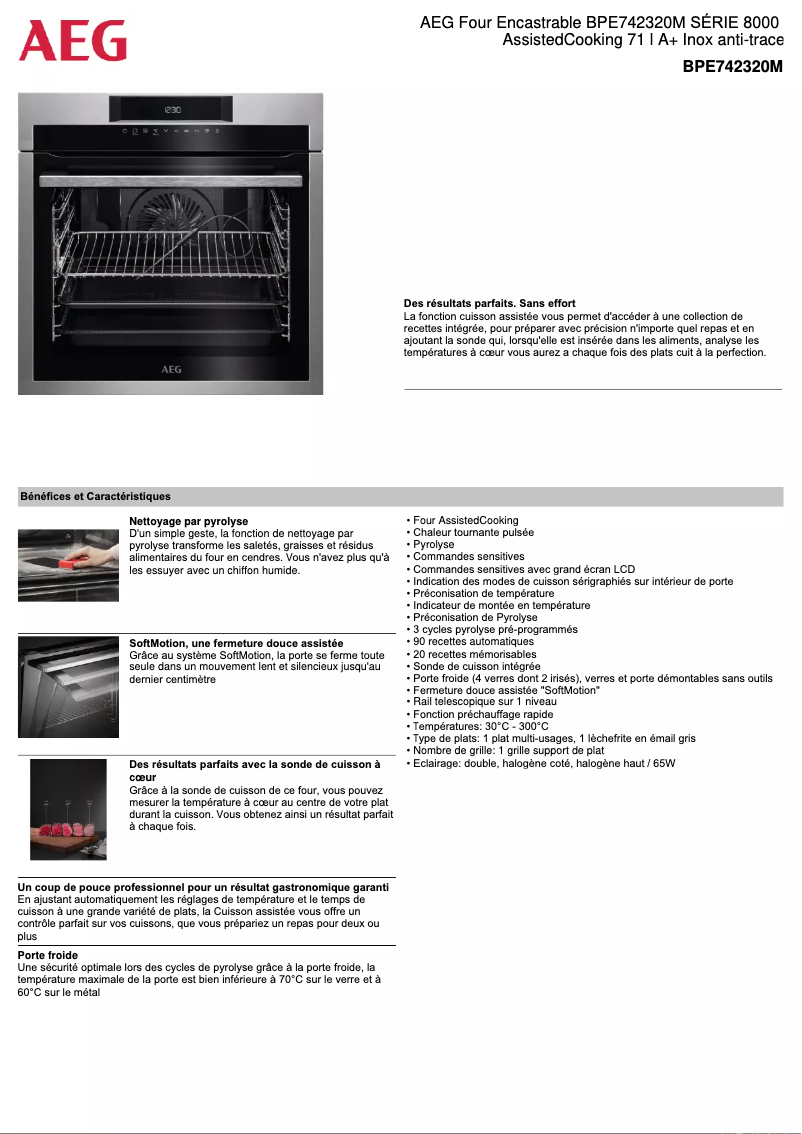 Imagen de la primera página del manual del dispositivo BPE742320M