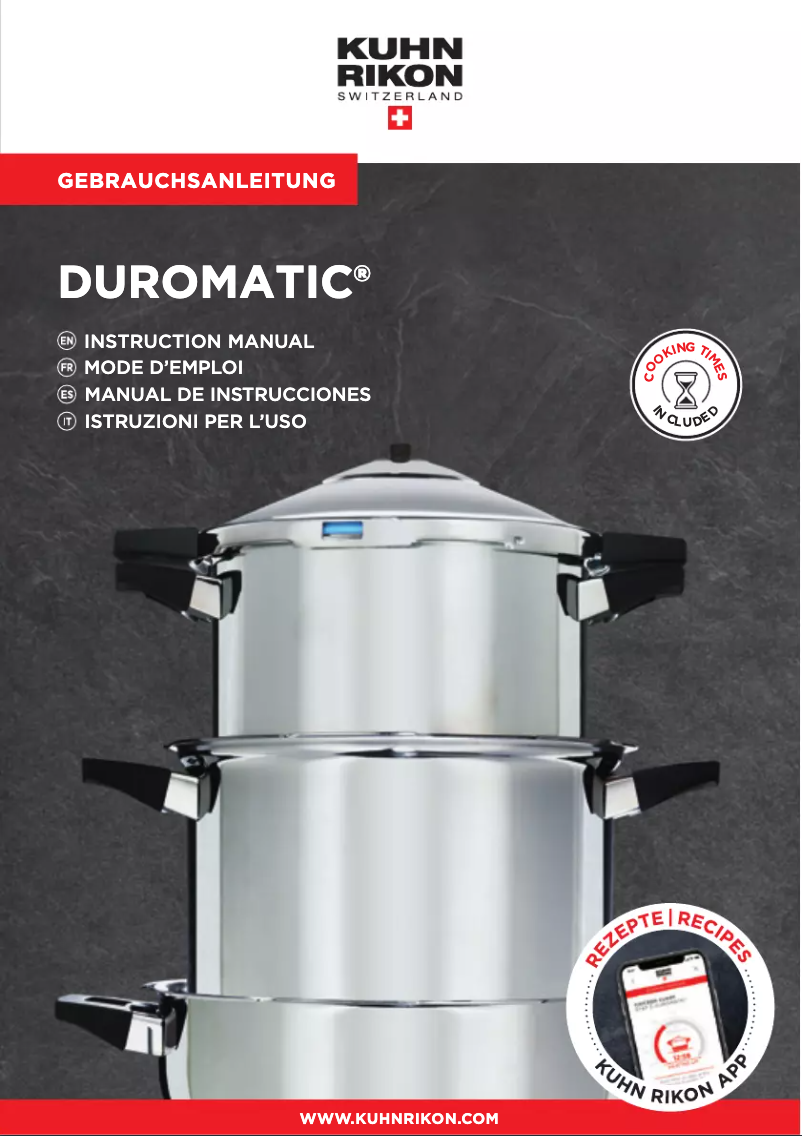 Page n°1 - Manuel utilisateur Kuhn Rikon Duromatic