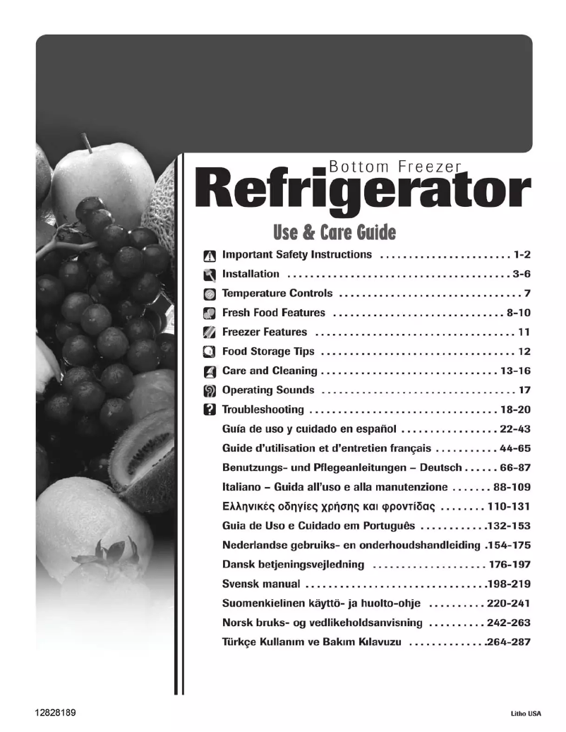 Page 1 de la notice Manuel utilisateur Amana G-32026 PEKW