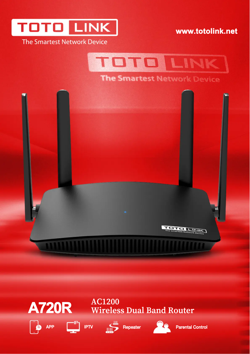 Page 1 de la notice Manuel utilisateur Totolink A720R