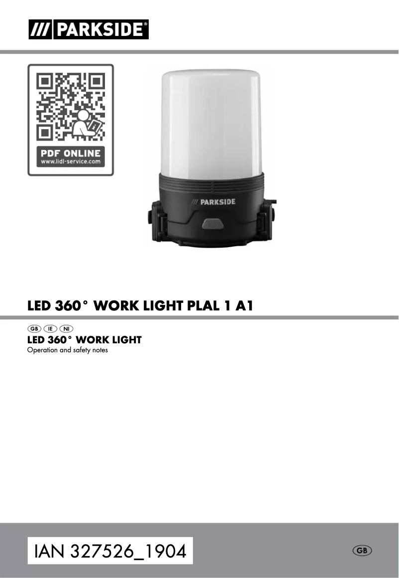 Page n°1 - Manuel utilisateur Parkside PLAL 1 A1