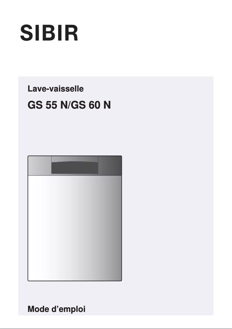 Page 1 de la notice Manuel utilisateur SIBIR GS 55 N
