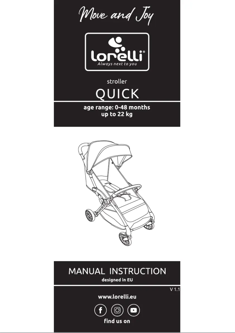 Page 1 de la notice Manuel utilisateur Lorelli Quick