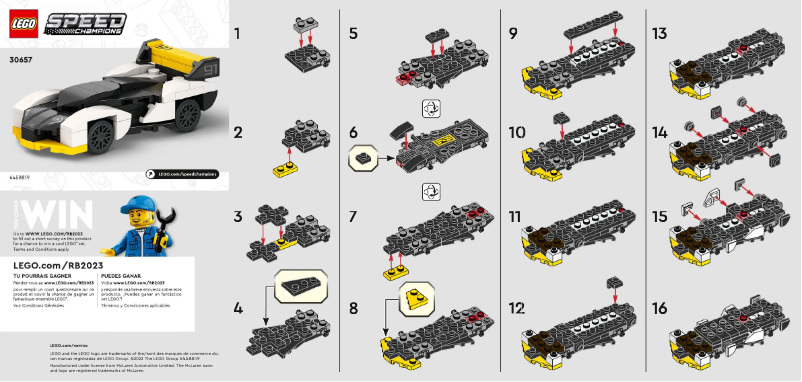 Page 1 of the manual User Manual Lego Speed Champions 30657