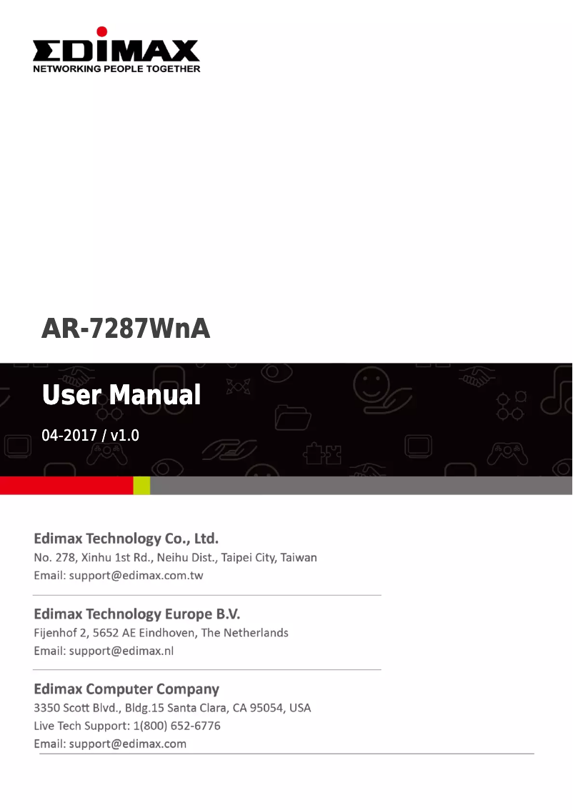 Page 1 de la notice Manuel utilisateur Edimax N300