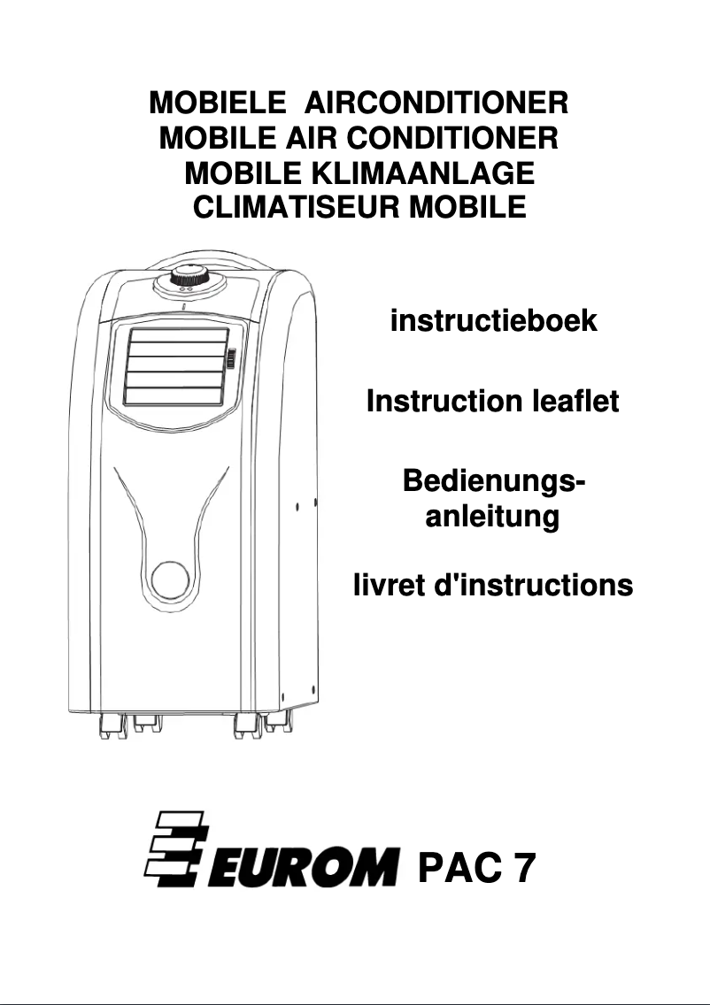 Página 1 del manual Manual de usuario Eurom PAC 7