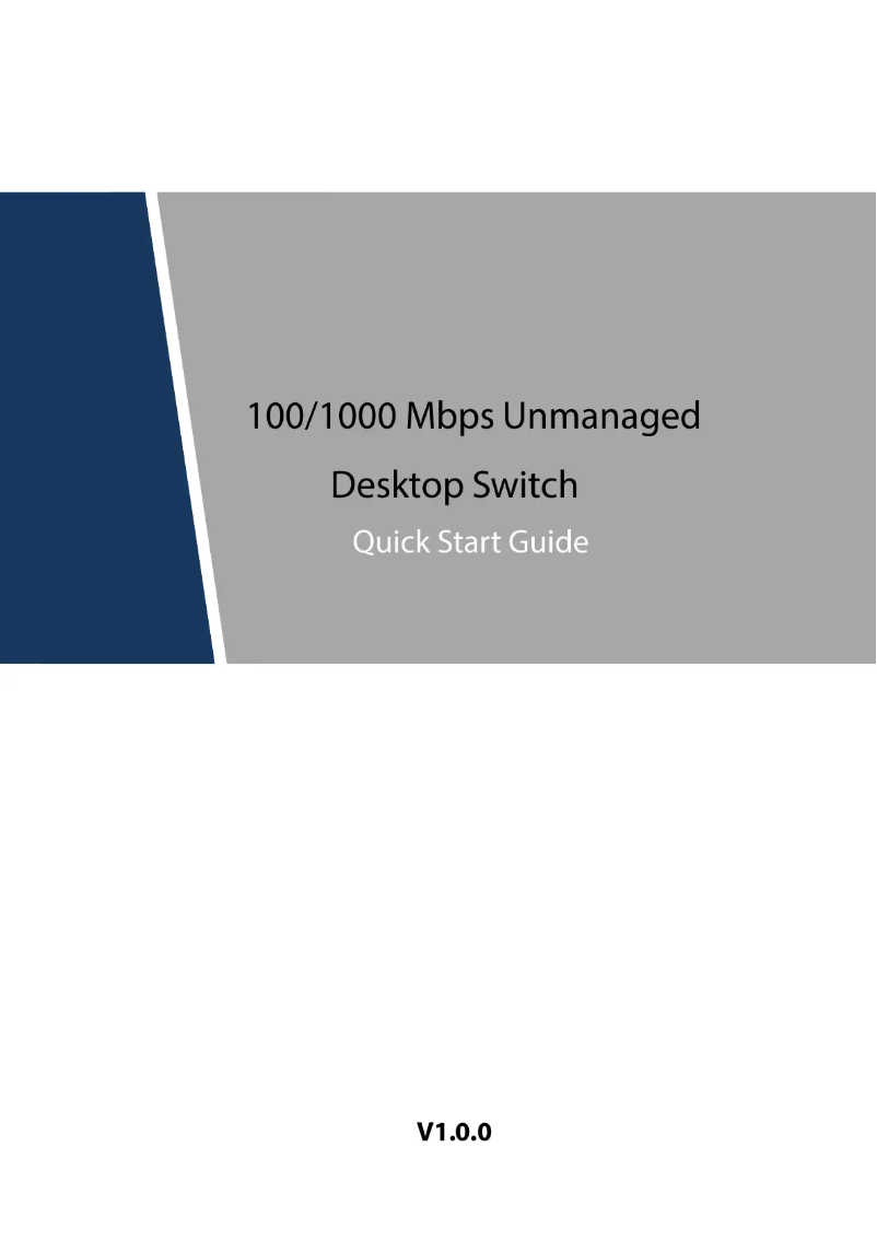 Page n°1 - Guide de démarrage rapide Dahua Technology PFS3109-8ET