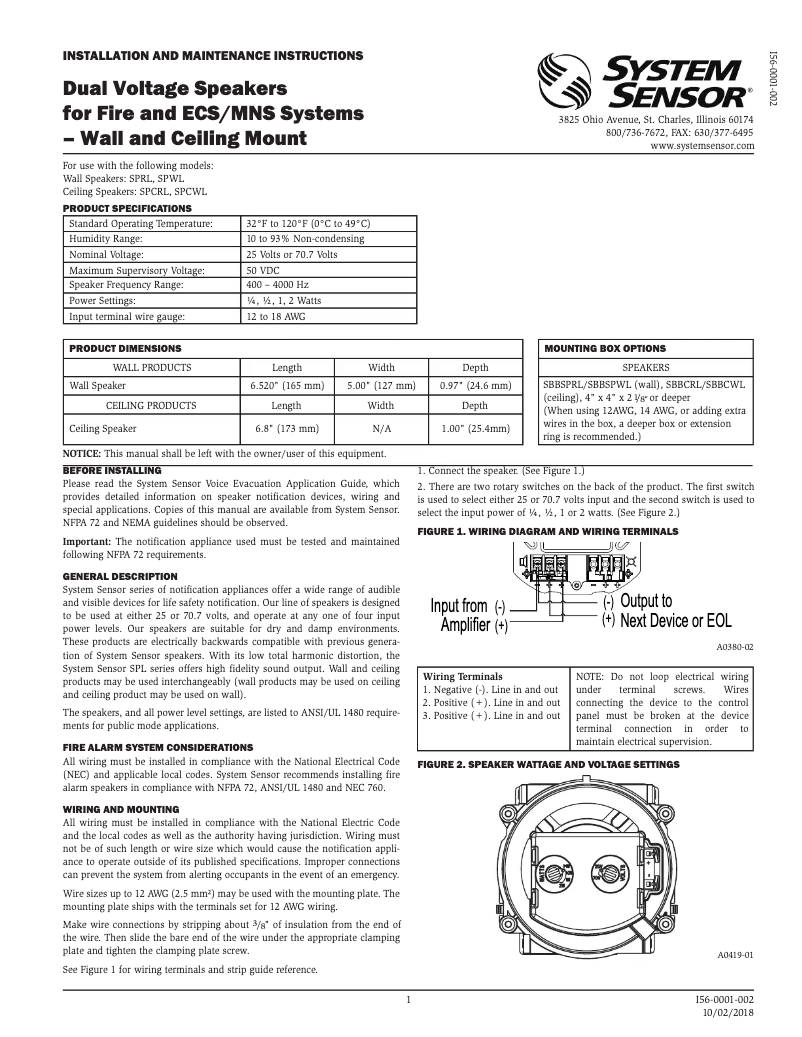 Image de la première page du manuel de l'appareil SPWL