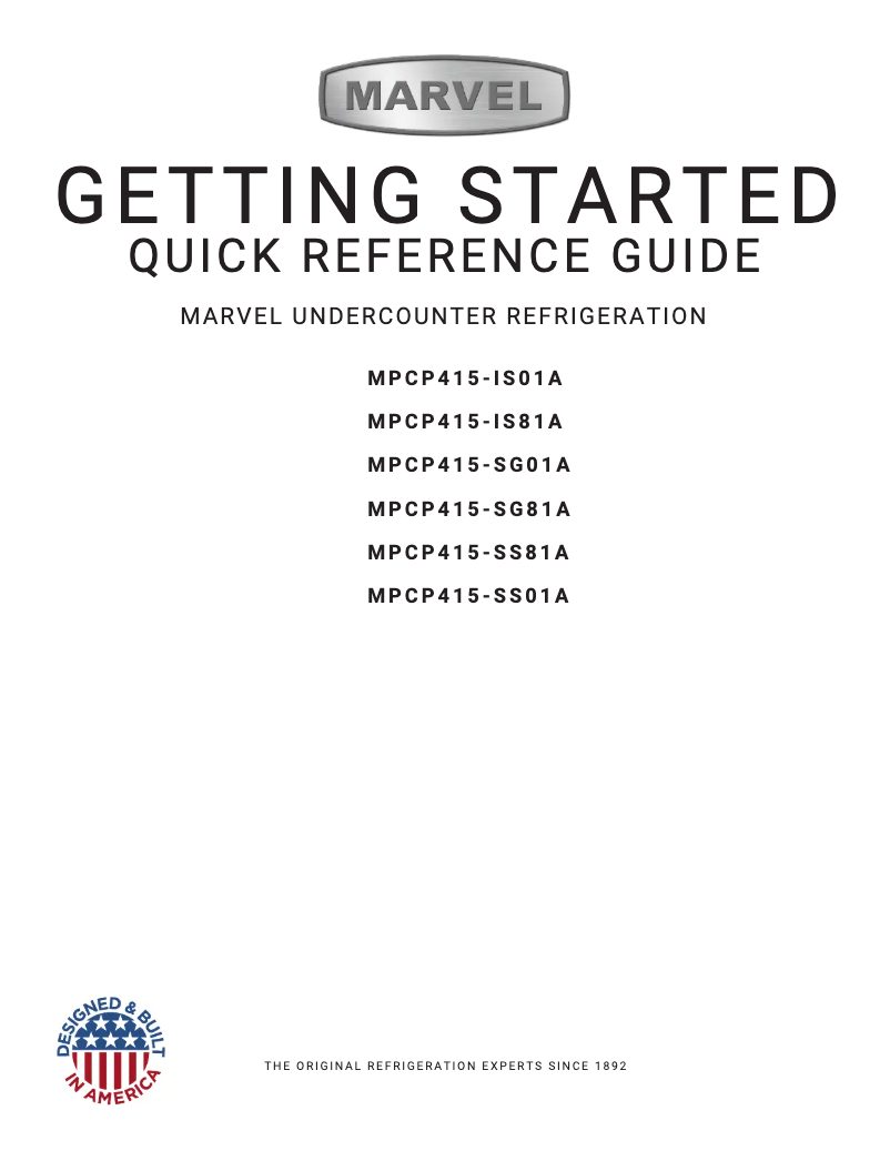Page 1 de la notice Manuel utilisateur Marvel MPCP415-IS01A