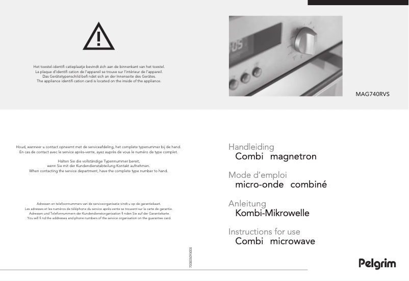 Page 1 de la notice Manuel utilisateur Pelgrim MAG740RVS