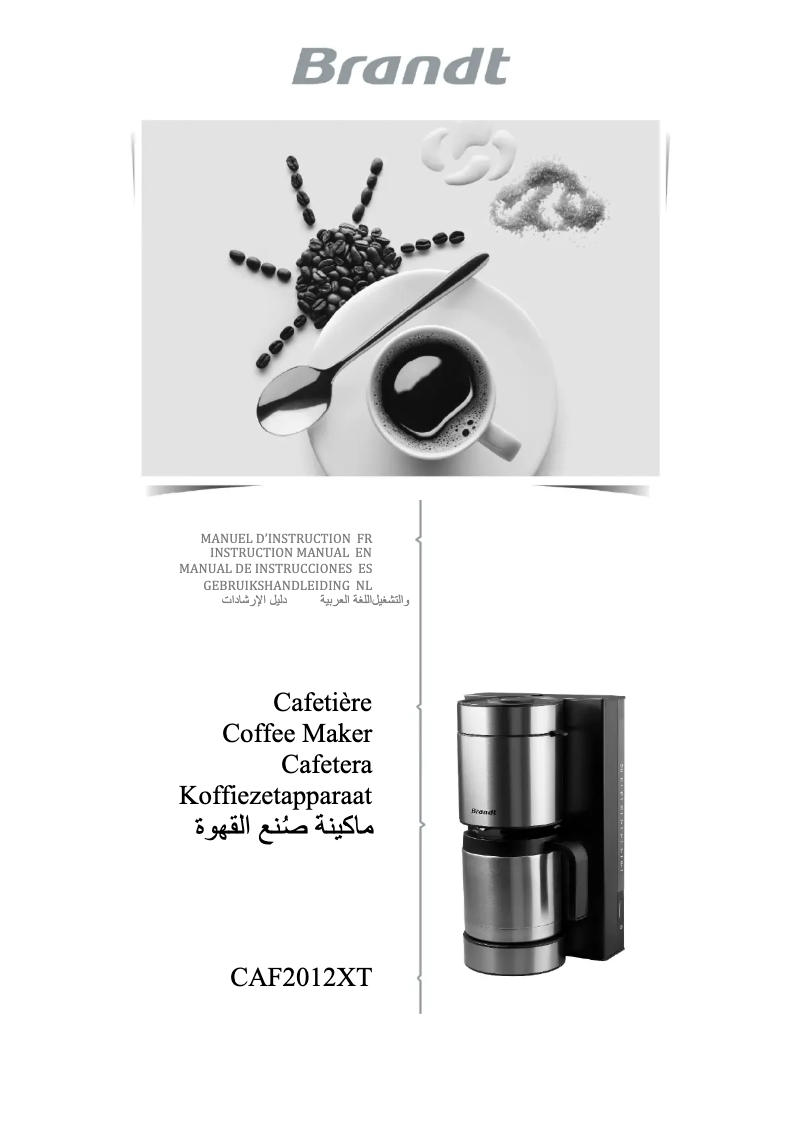 Image de la première page du manuel de l'appareil CAF2012XT