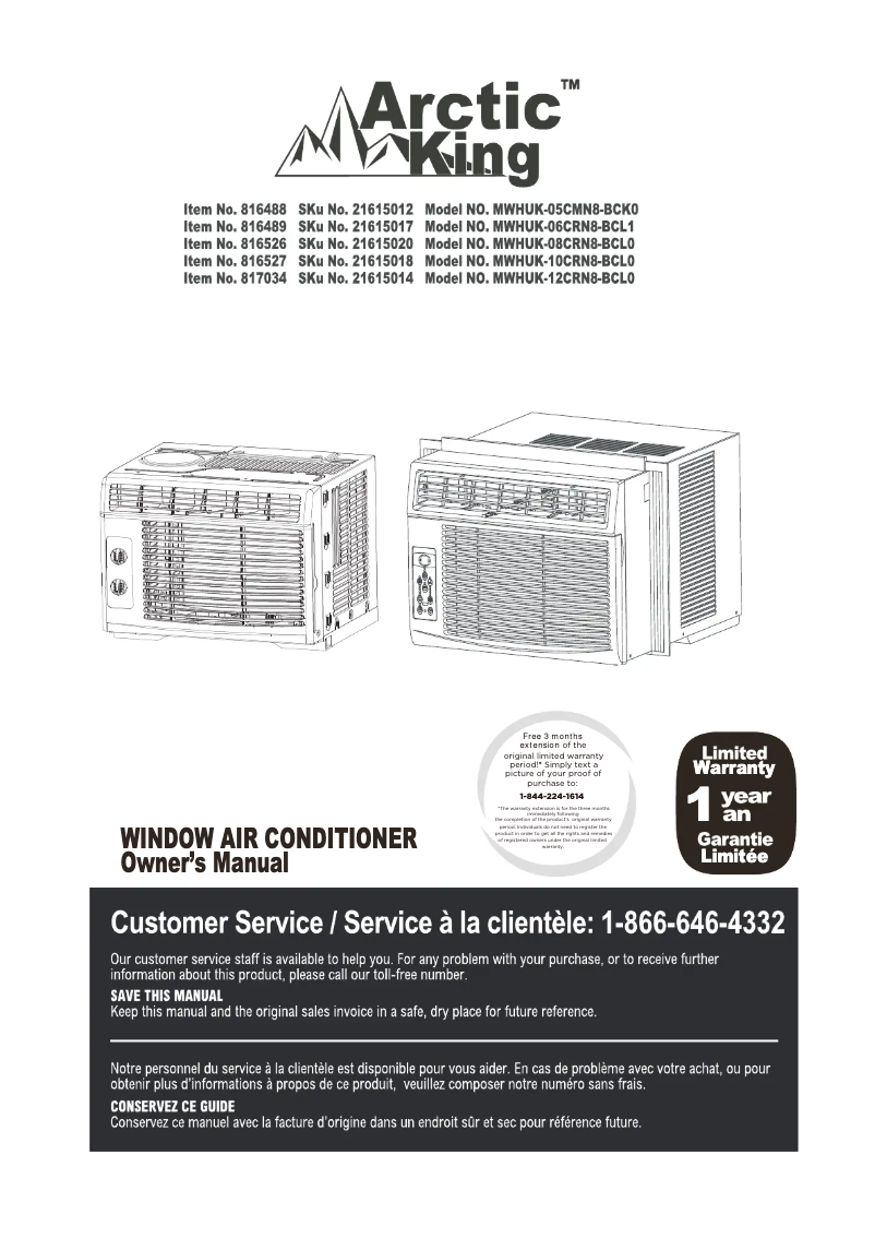 Page 1 de la notice Manuel utilisateur Midea MWHUK-05CMN8-BCK0