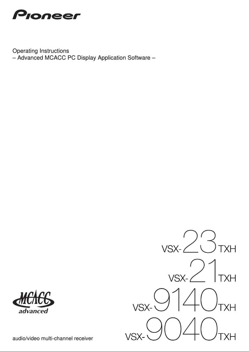 Image de la première page du manuel de l'appareil Elite VSX-21TXH