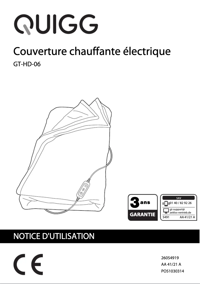 Image de la première page du manuel de l'appareil GT-HD-06