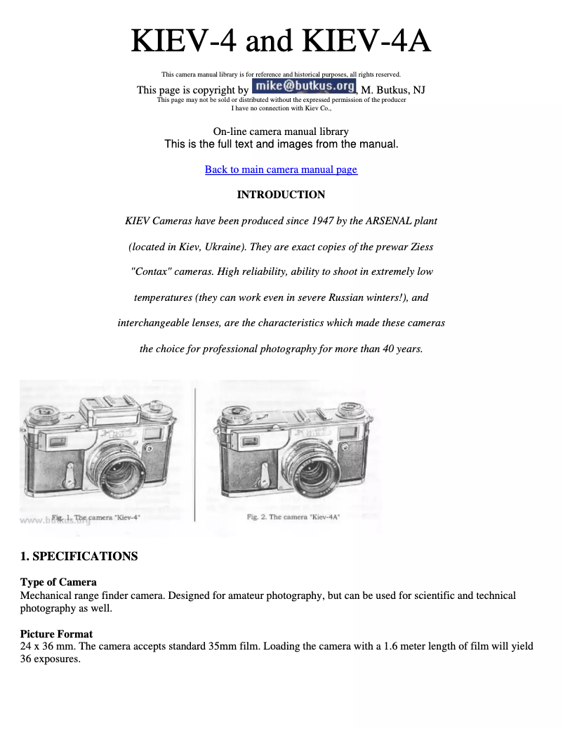 Page 1 de la notice Manuel utilisateur Kiev 4A