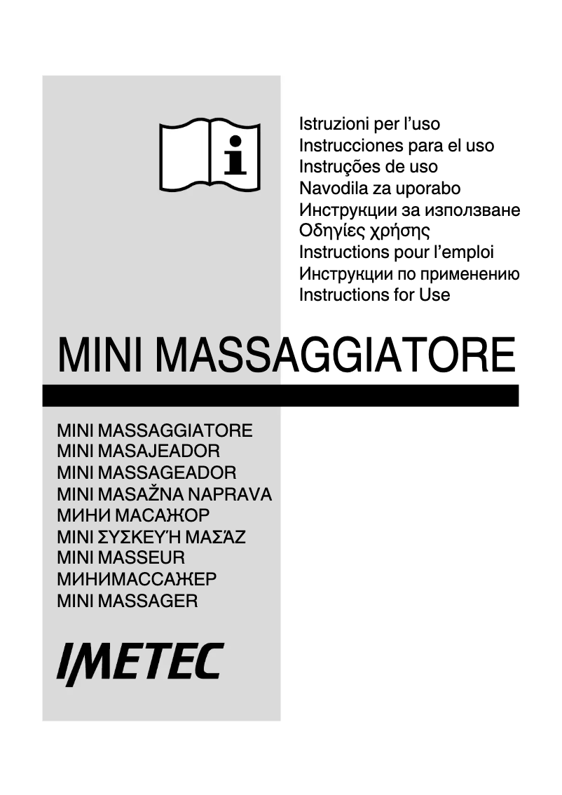 Page n°1 - Manuel utilisateur Imetec ML4-200