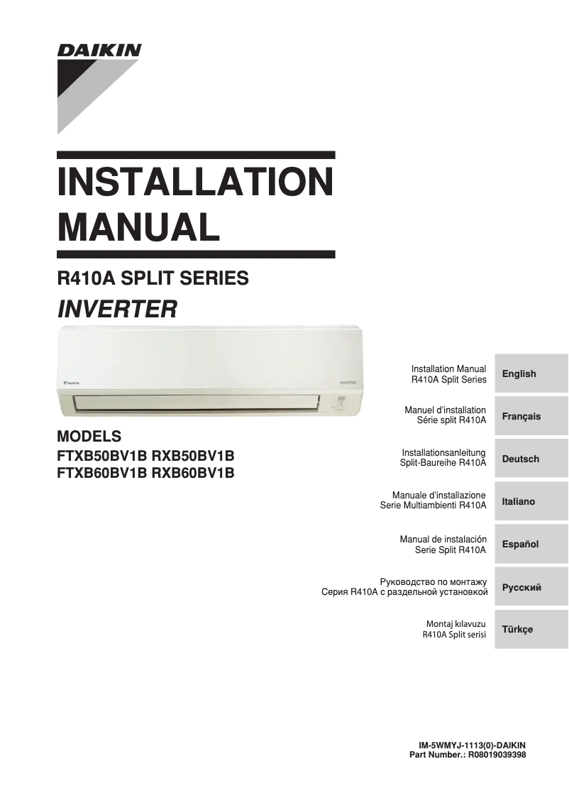 Image de la première page du manuel de l'appareil RXB35B6V1