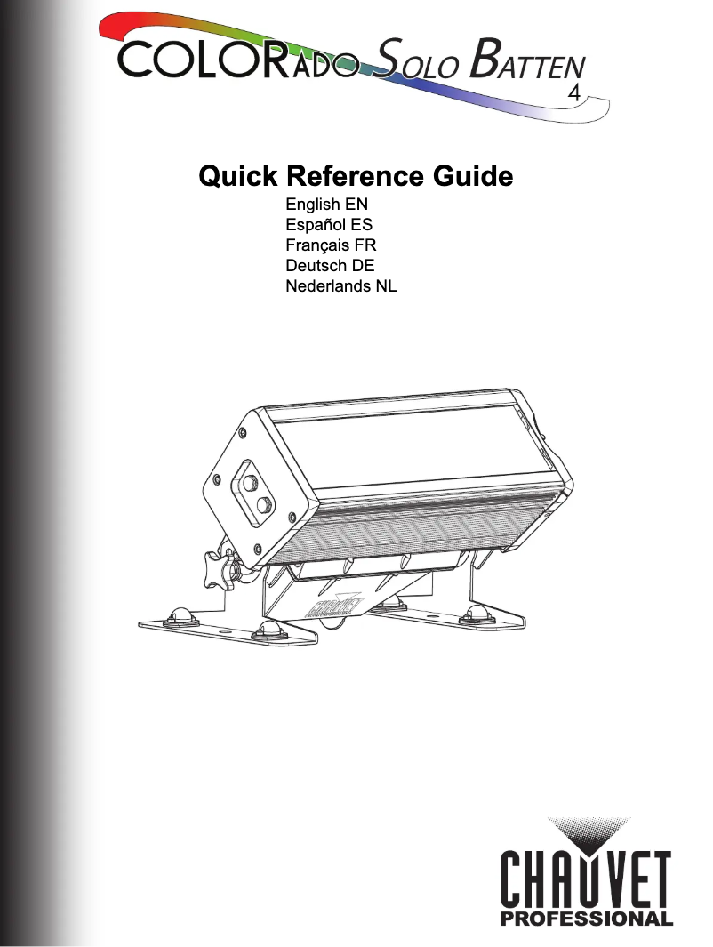 Page 1 de la notice Manuel utilisateur Chauvet COLORado Solo Batten 4