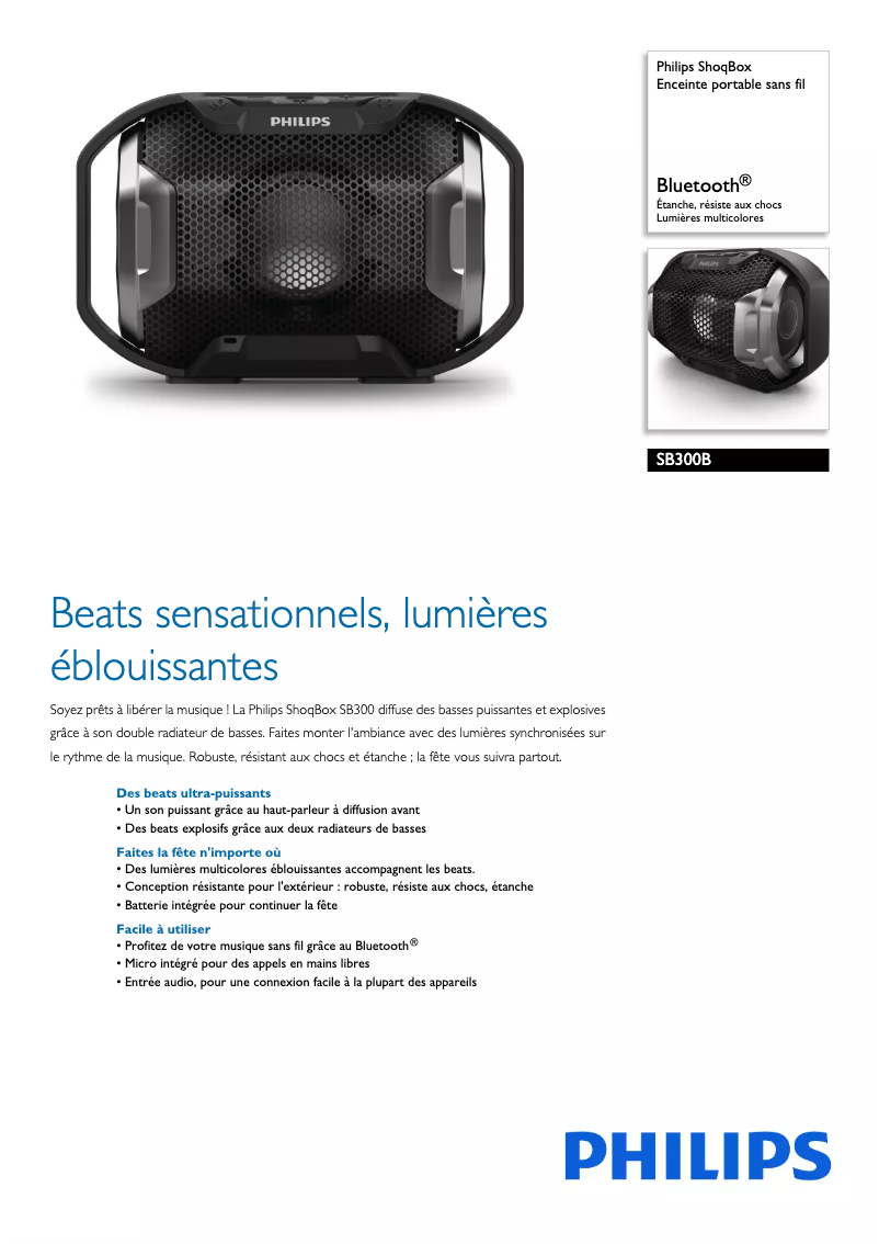 Image de la première page du manuel de l'appareil ShoqBox SB300