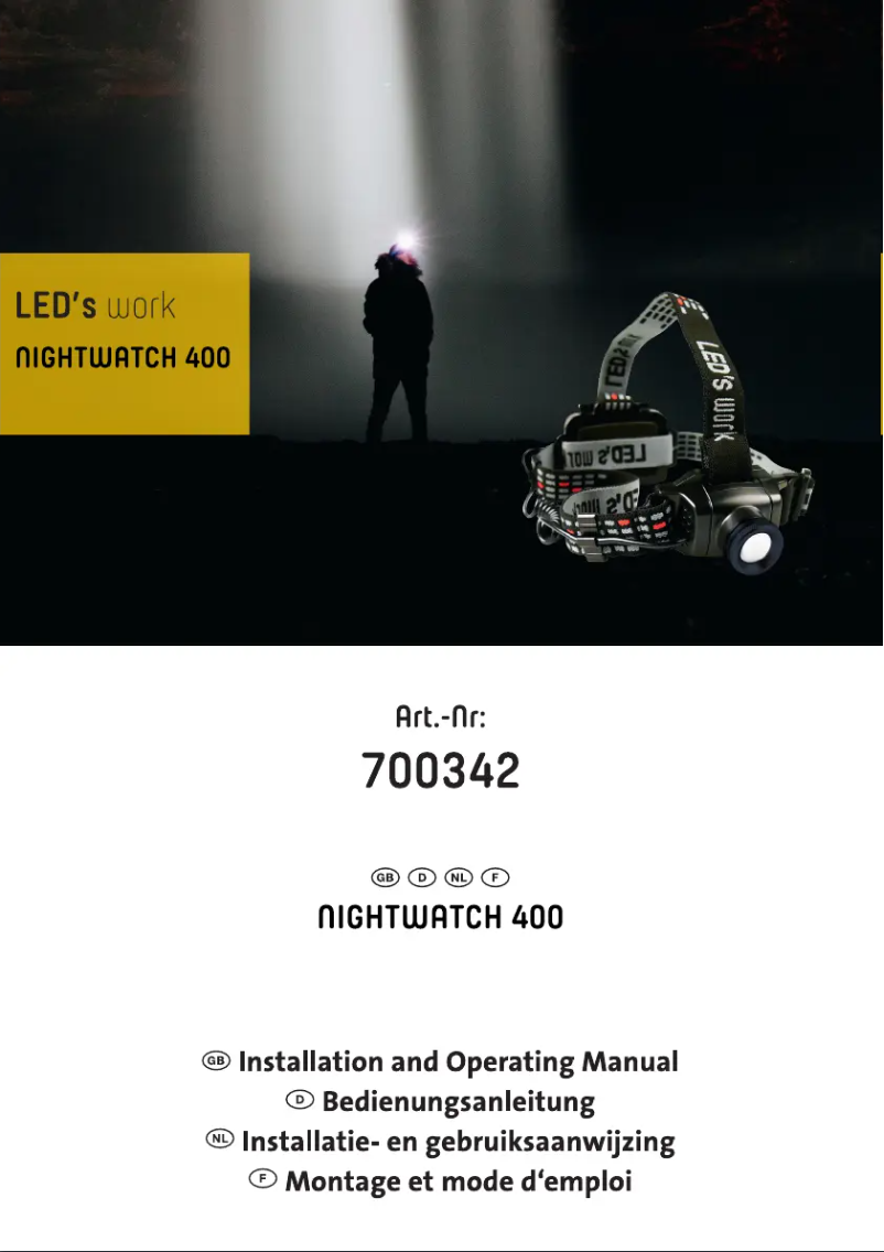 Page 1 de la notice Manuel utilisateur Shada Nightwatch 400