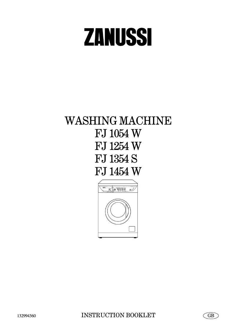 Image de la première page du manuel de l'appareil FJ 1254 W