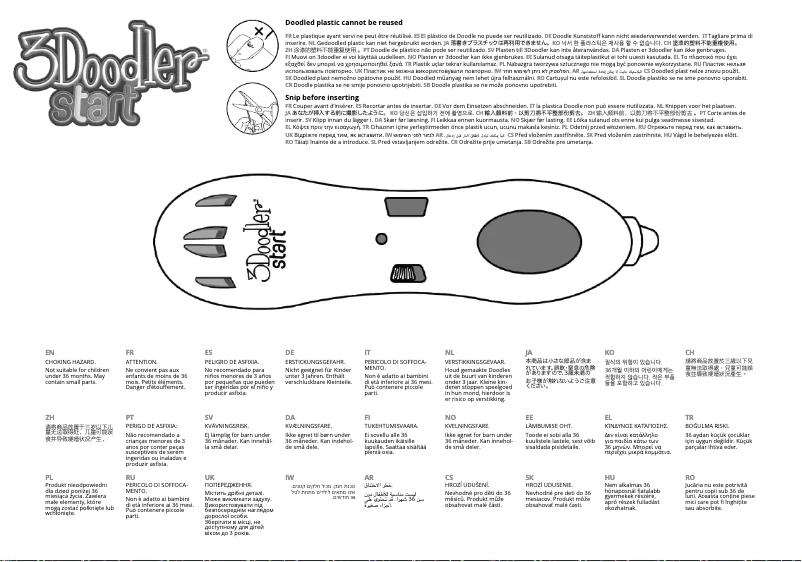 Page 1 de la notice Manuel utilisateur 3Doodler Start