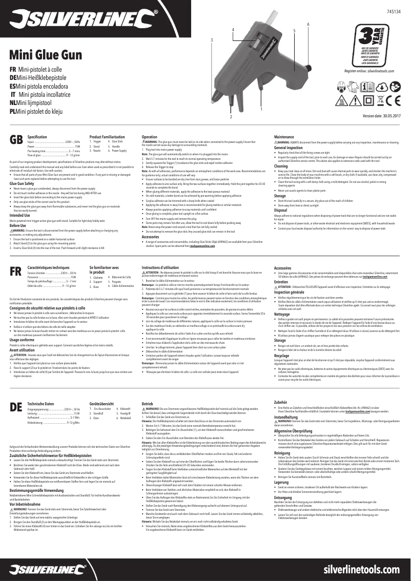 Image de la première page du manuel de l'appareil 745134